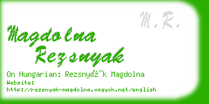 magdolna rezsnyak business card